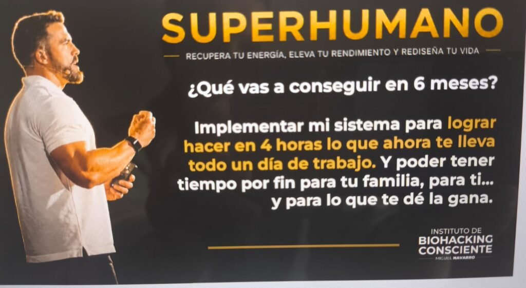 Miguel Navarro presentando su nuevo proyecto SUPERHUMANO